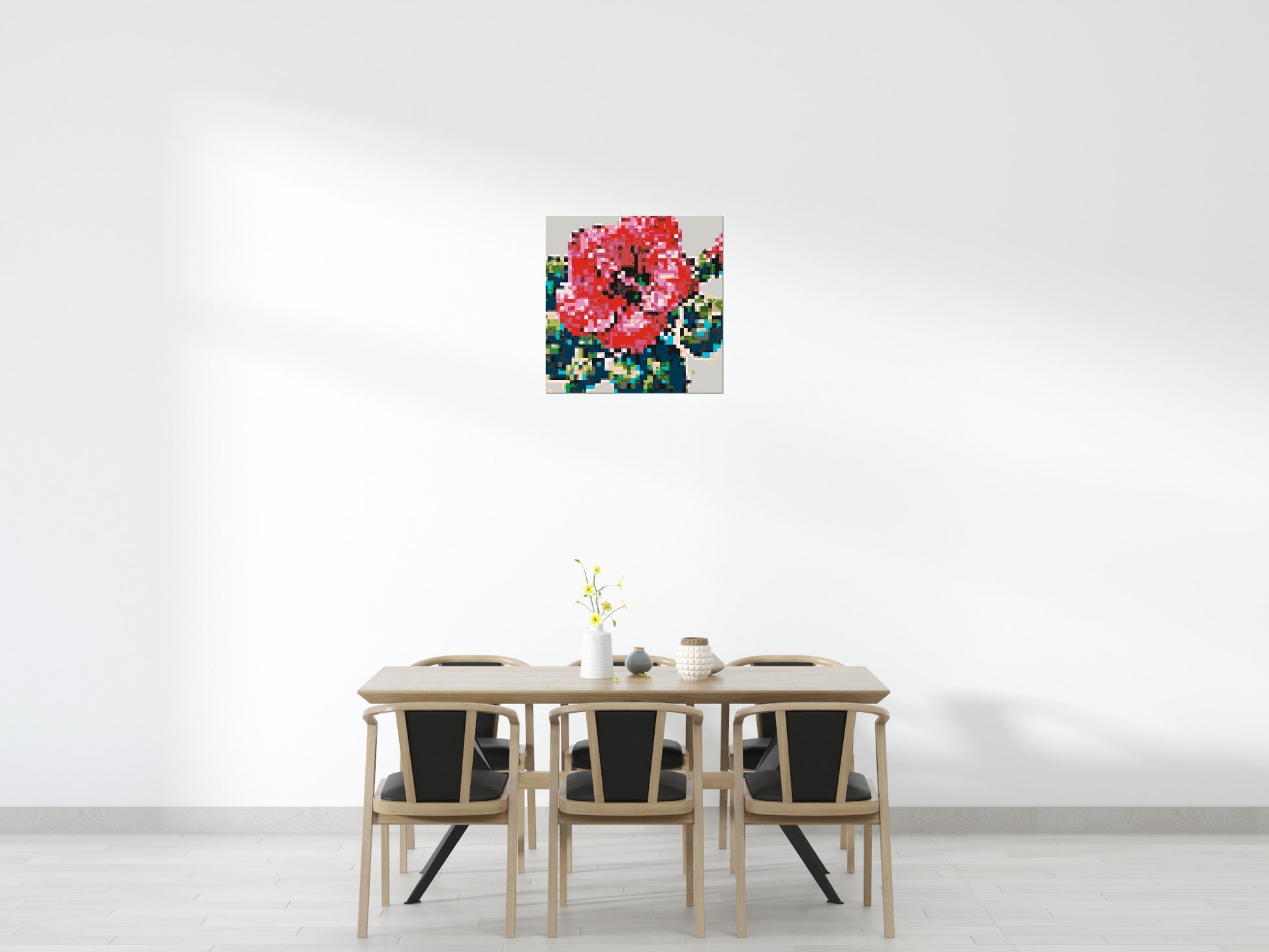 Hibiscus – A Bloom of Gentle Radiance by Joséphine Machalani - Brick Art Mosaic Kit 4x4 scene