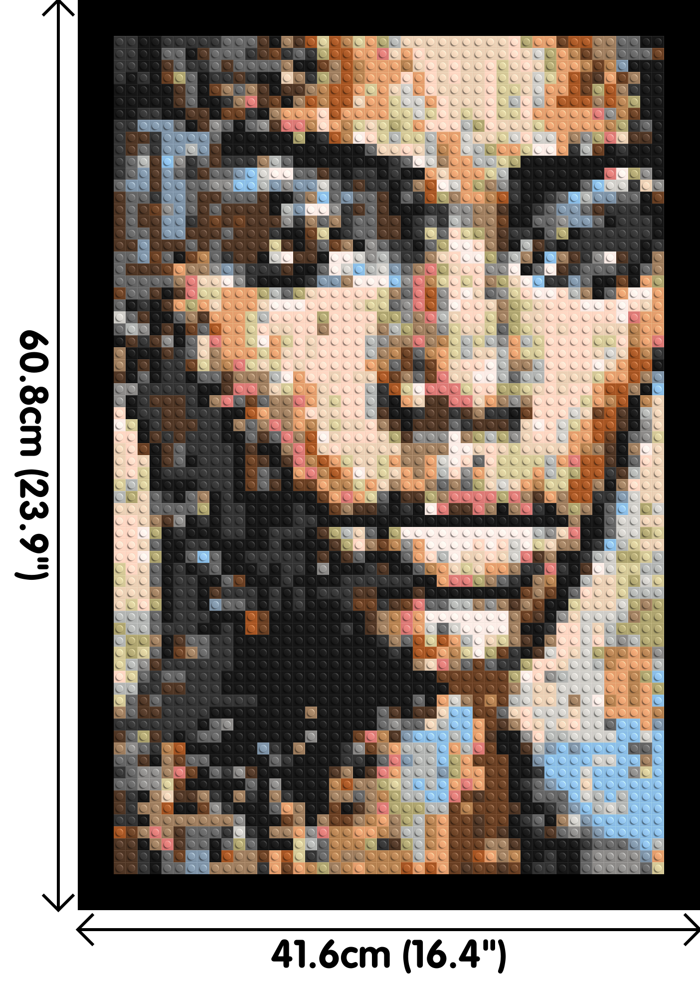 Ferocity – The Pulse of Untamed Energy by Joséphine Machalani - Brick Art Mosaic Kit 2x3 dimensions with frame