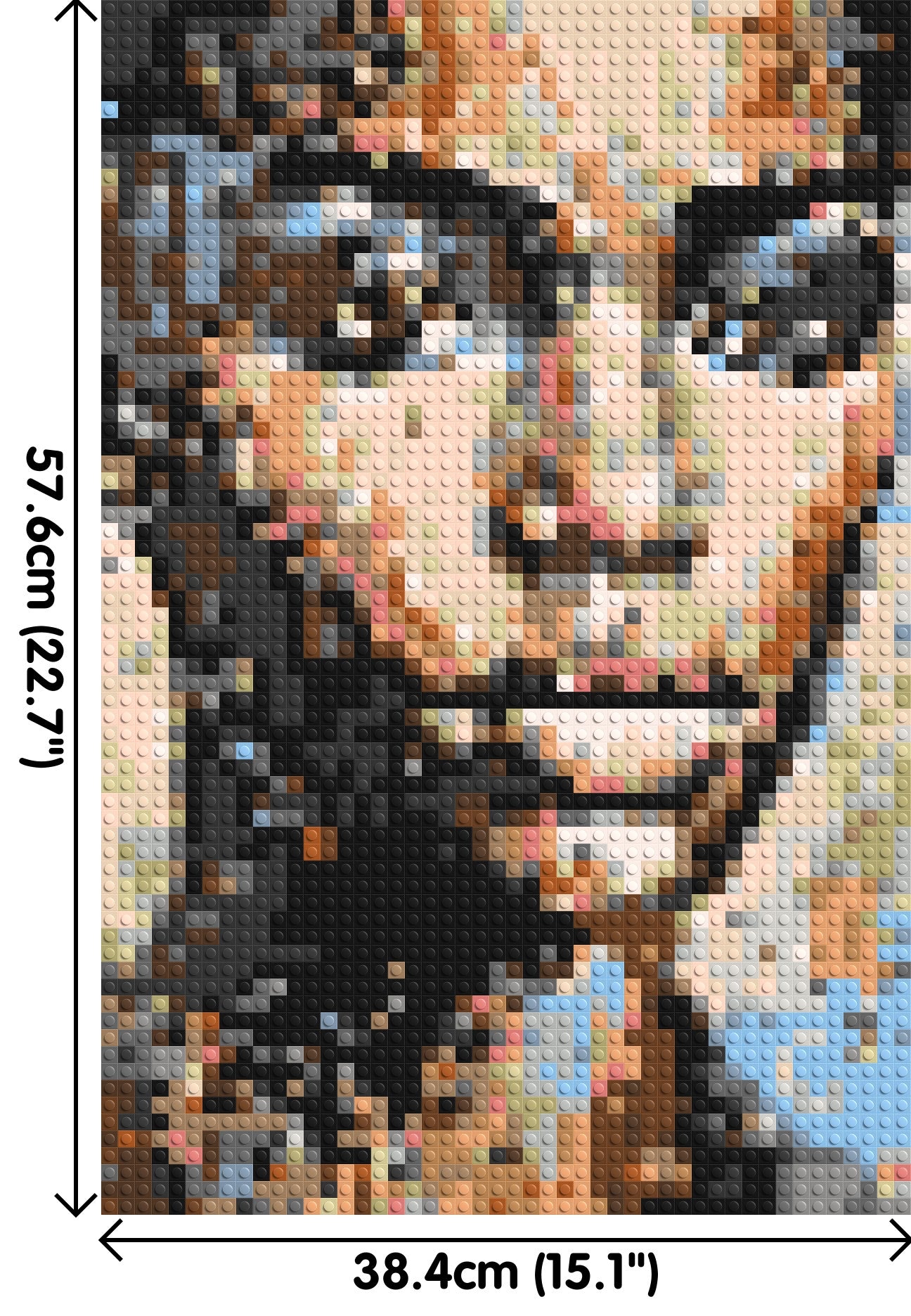 Ferocity – The Pulse of Untamed Energy by Joséphine Machalani - Brick Art Mosaic Kit 2x3 dimensions