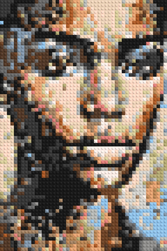 Ferocity – The Pulse of Untamed Energy by Joséphine Machalani - Brick Art Mosaic Kit 2x3 large