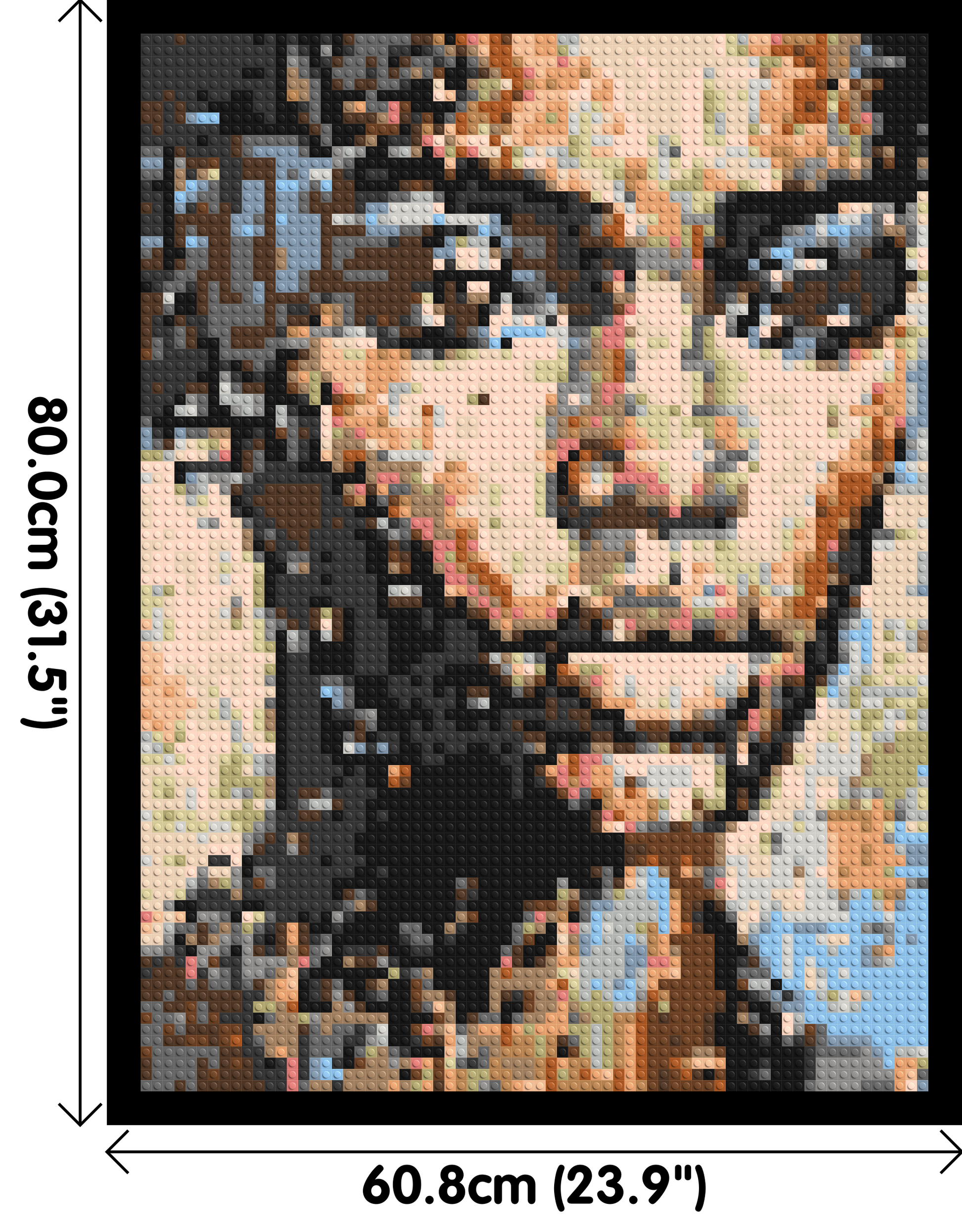 Ferocity – The Pulse of Untamed Energy by Joséphine Machalani - Brick Art Mosaic Kit 3x4 dimensions with frame