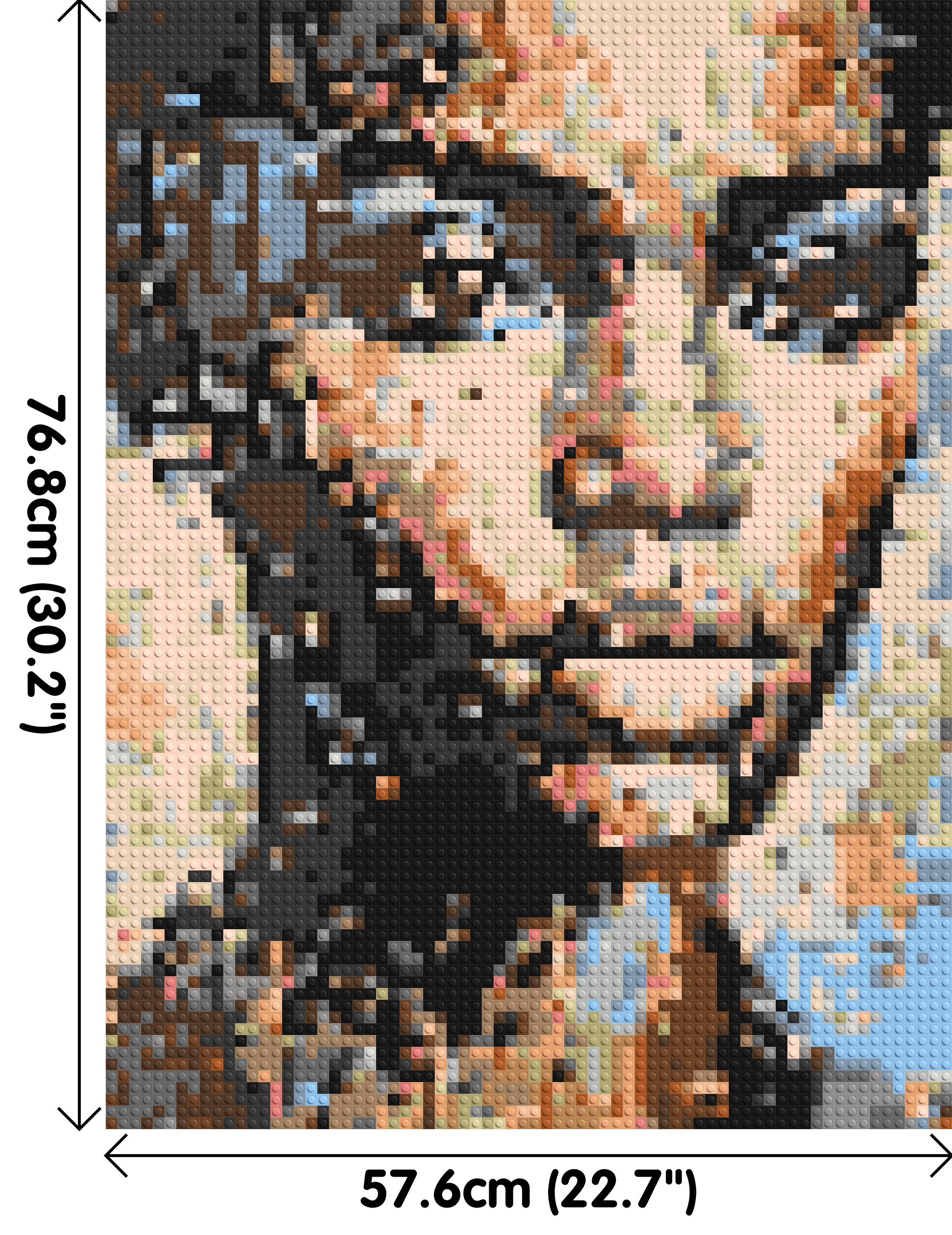 Ferocity – The Pulse of Untamed Energy by Joséphine Machalani - Brick Art Mosaic Kit 3x4 dimensions
