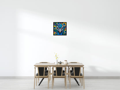 Vibrant Peacock Pop Art - Brick Art Mosaic Kit 3x3 large