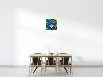 Vibrant Peacock Pop Art - Brick Art Mosaic Kit 3x3 large