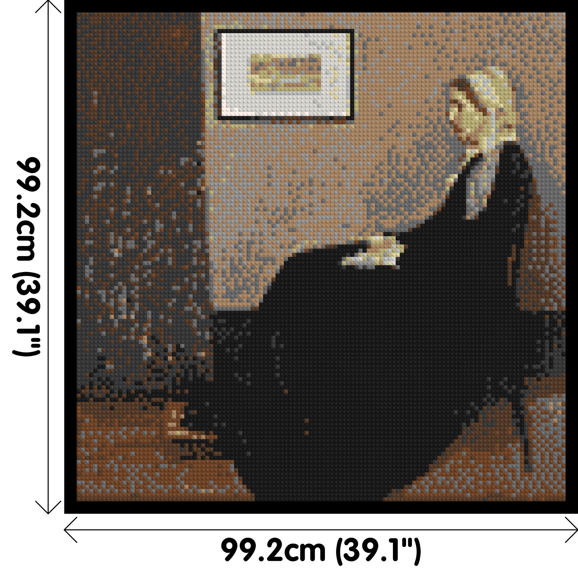 Whistler's Mother by James McNeill Whistler - Brick Art Mosaic Kit 5x5 dimensions with frame