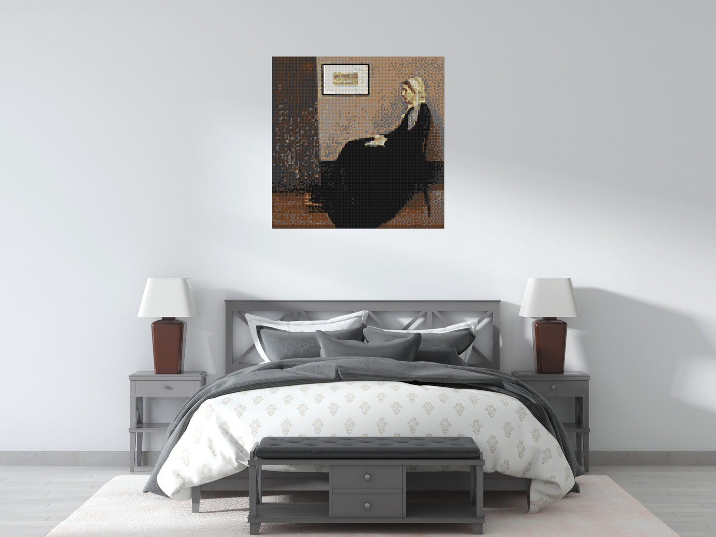 Whistler's Mother by James McNeill Whistler - Brick Art Mosaic Kit 5x5 large