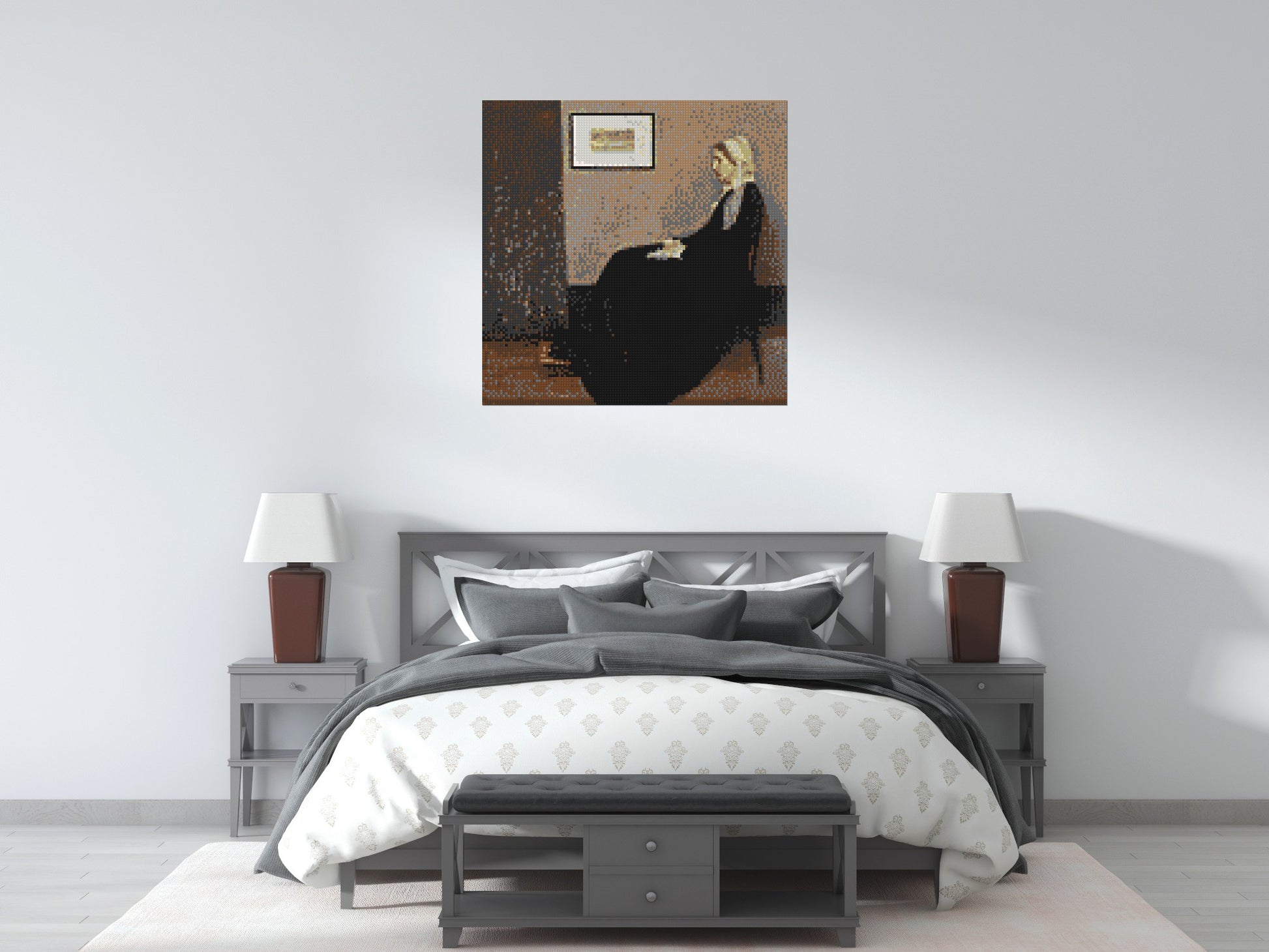 Whistler's Mother by James McNeill Whistler - Brick Art Mosaic Kit 5x5 scene