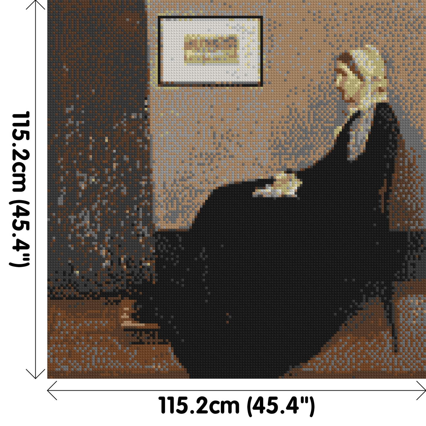 Whistler's Mother by James McNeill Whistler - Brick Art Mosaic Kit 6x6 large