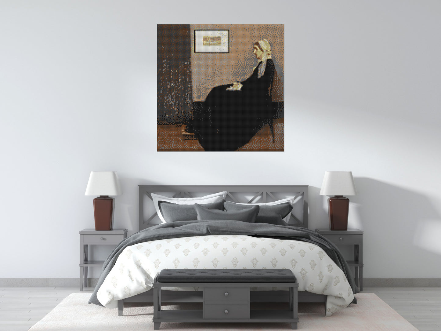 Whistler's Mother by James McNeill Whistler - Brick Art Mosaic Kit 6x6 large