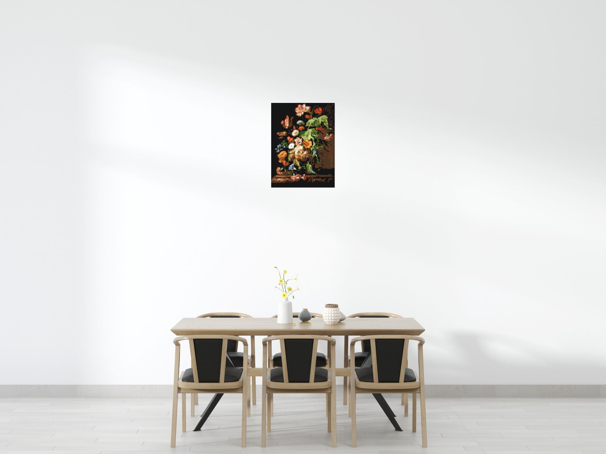 Still Life with Flowers by Rachel Ruysch - Brick Art Mosaic Kit 3x4 scene