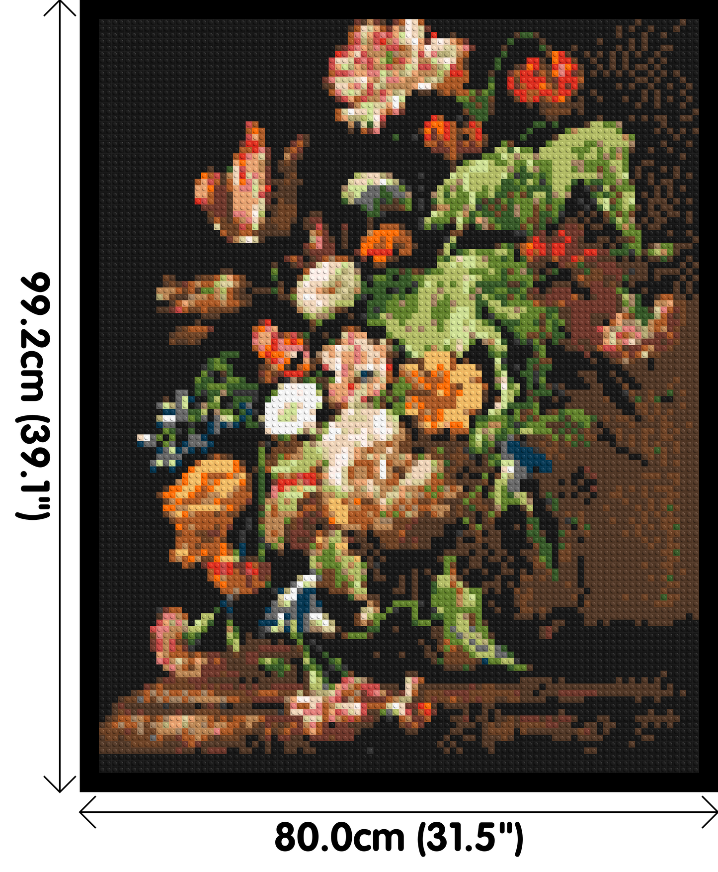 Still Life with Flowers by Rachel Ruysch - Brick Art Mosaic Kit 4x5 large