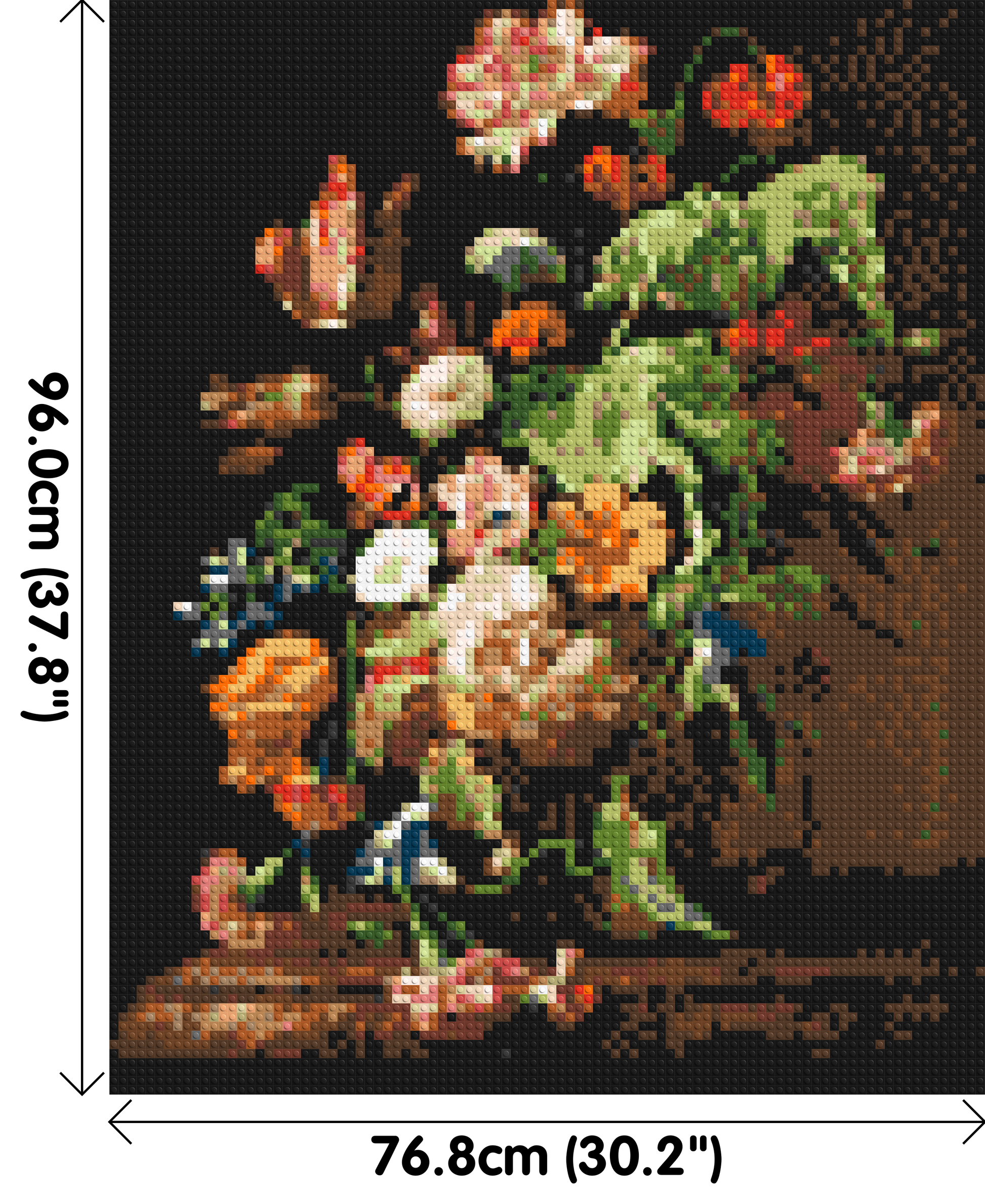 Still Life with Flowers by Rachel Ruysch - Brick Art Mosaic Kit 4x5 dimensions