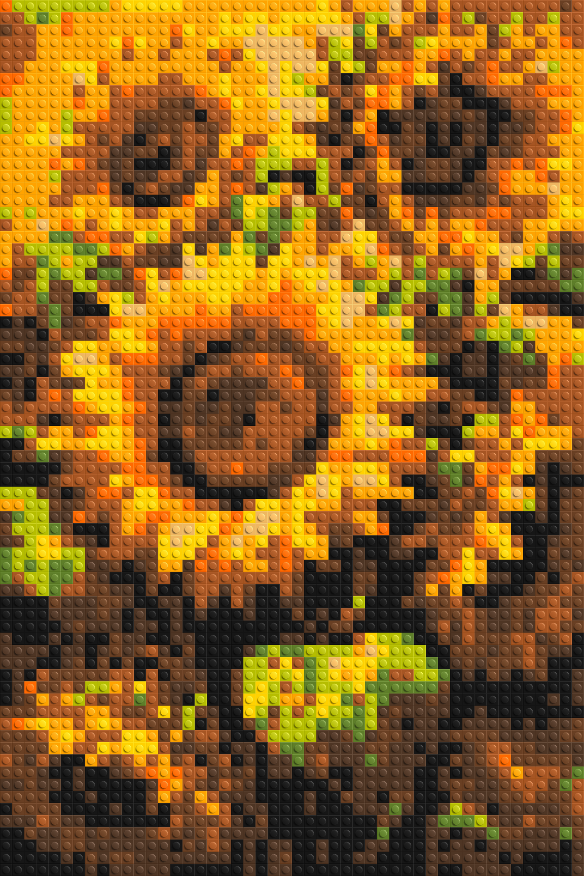 Golden Sunflowers Fine Art - Brick Art Mosaic Kit 2x3 large