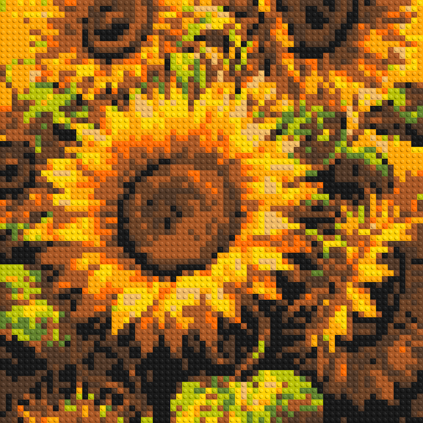Golden Sunflowers Fine Art - Brick Art Mosaic Kit 3x3 large