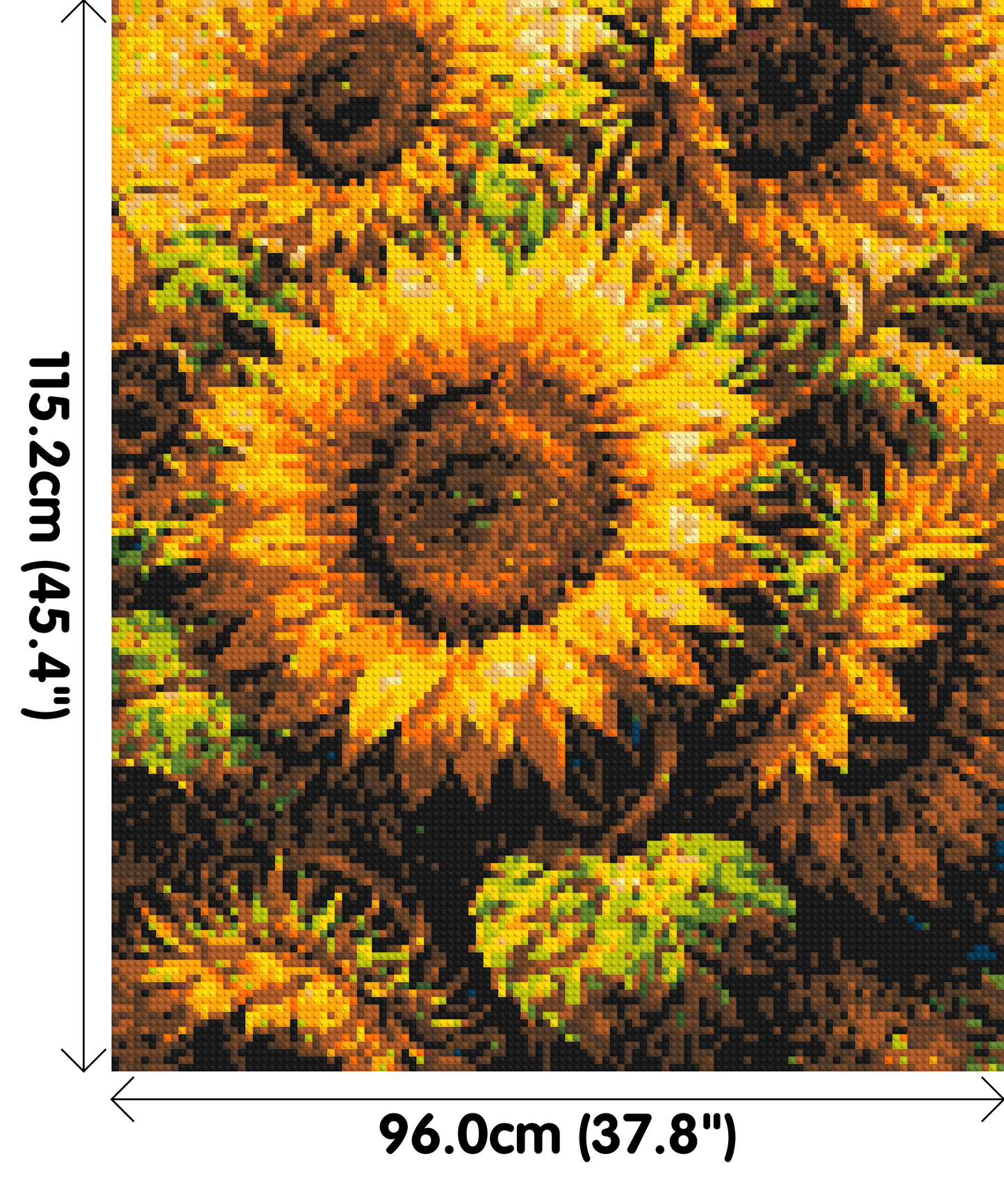 Golden Sunflowers Fine Art - Brick Art Mosaic Kit 5x6 large