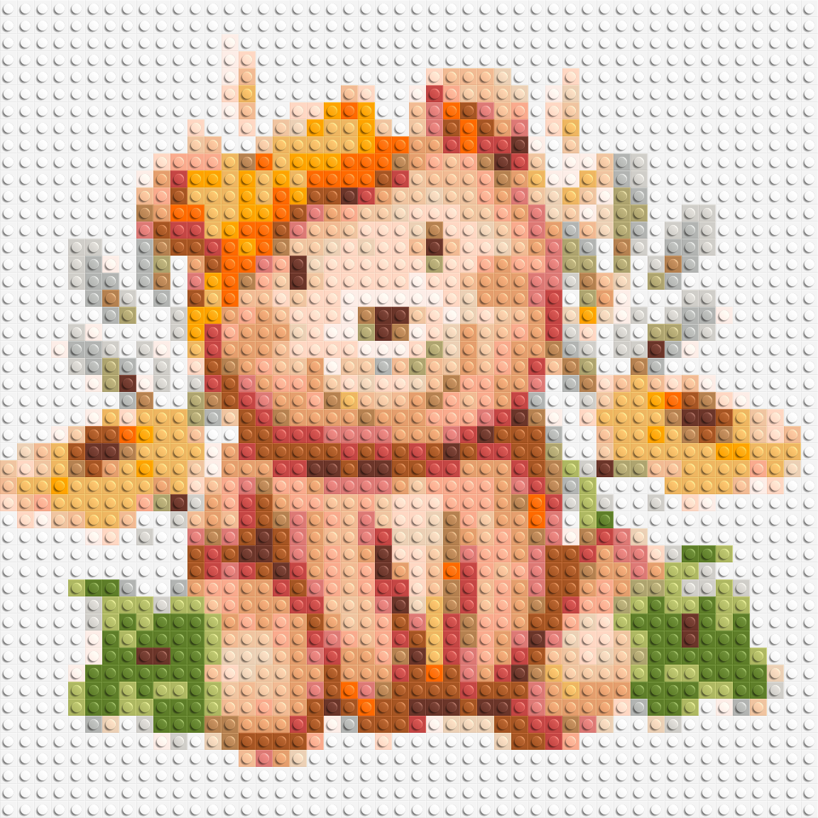 Teddy Bear with Yellow Bow and Flowers Watercolor Art - Brick Art Mosaic Kit 2x2 large