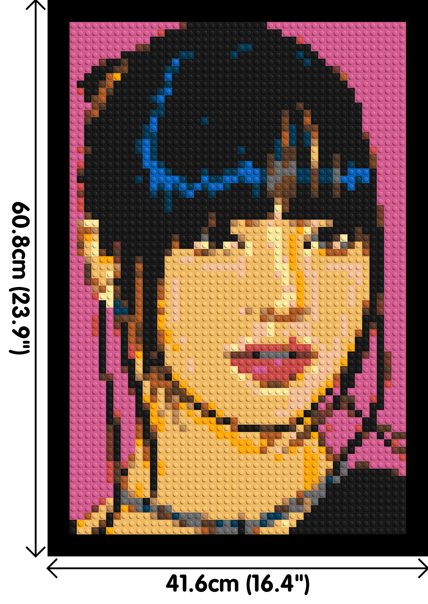 Lisa of BLACKPINK Comic Pop Art - Brick Art Mosaic Kit 2x3 dimensions with frame