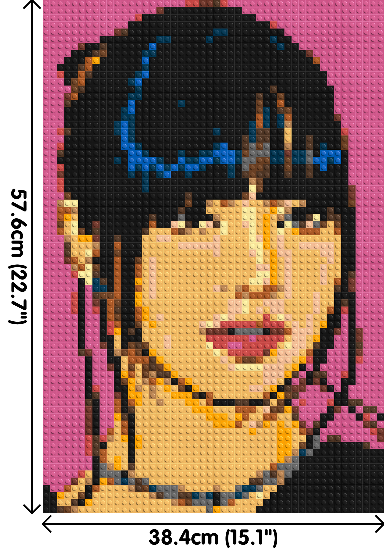 Lisa of BLACKPINK Comic Pop Art - Brick Art Mosaic Kit 2x3 dimensions