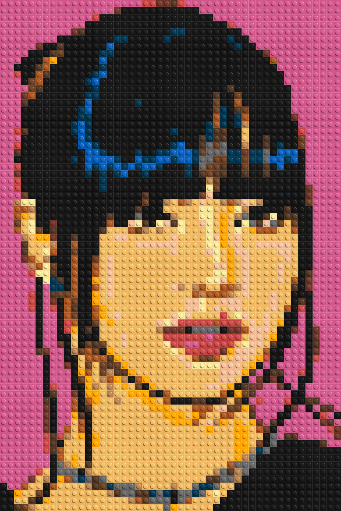 Lisa of BLACKPINK Comic Pop Art - Brick Art Mosaic Kit 2x3 large