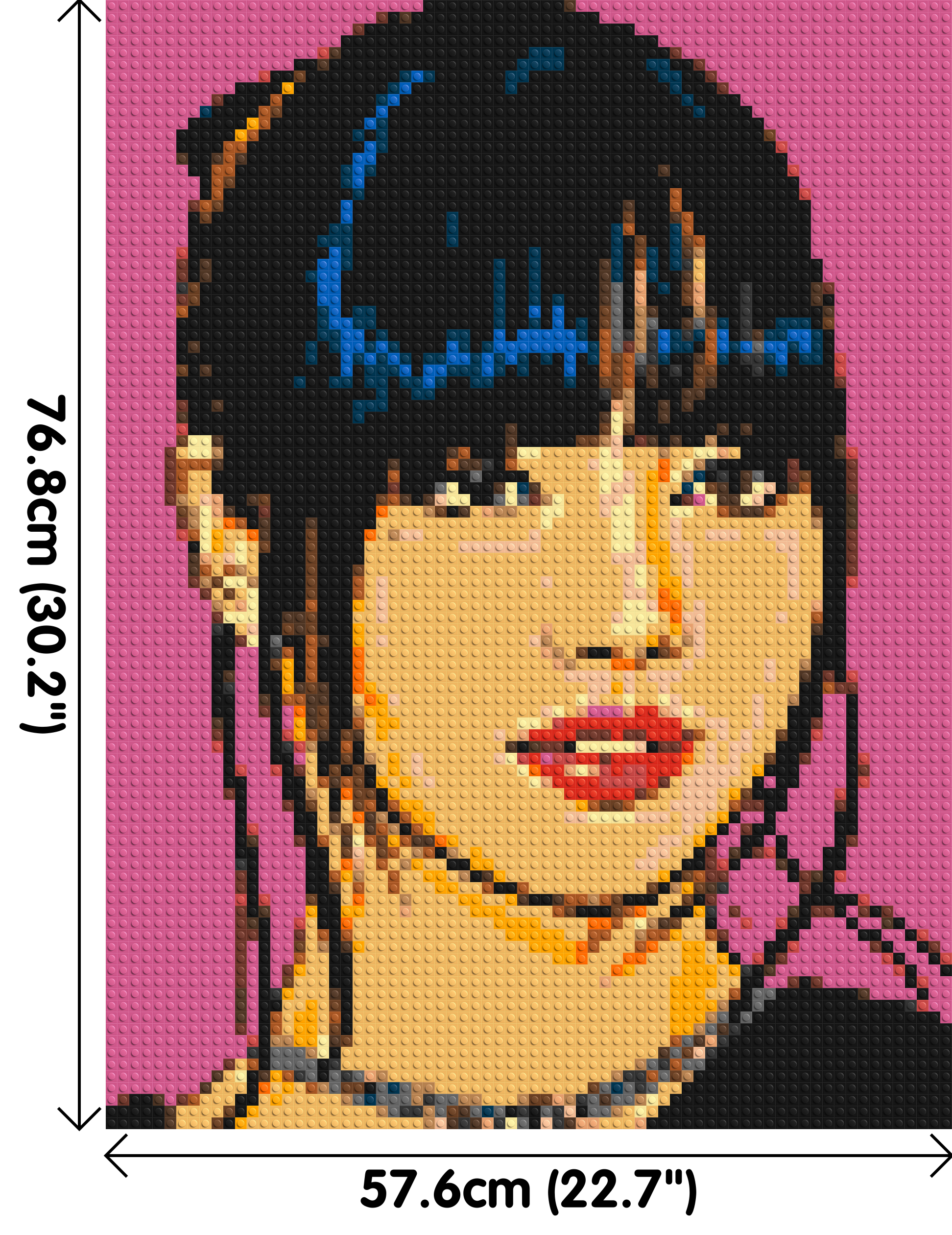 Lisa of BLACKPINK Comic Pop Art - Brick Art Mosaic Kit 3x4 dimensions