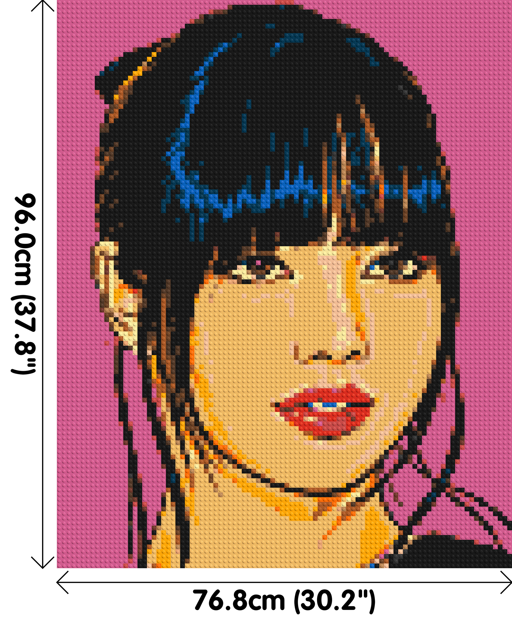 Lisa of BLACKPINK Comic Pop Art - Brick Art Mosaic Kit 4x5 dimensions