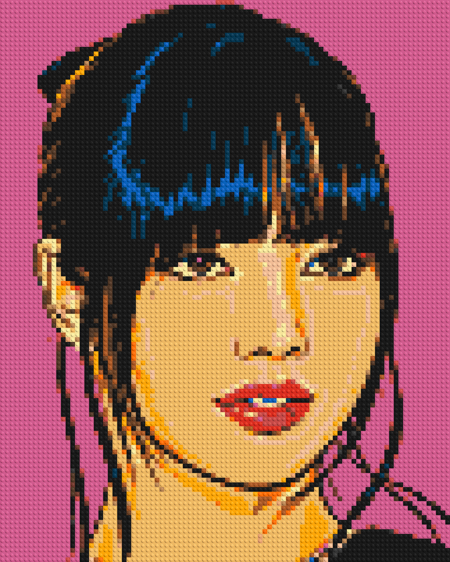 Lisa of BLACKPINK Comic Pop Art - Brick Art Mosaic Kit 4x5 large