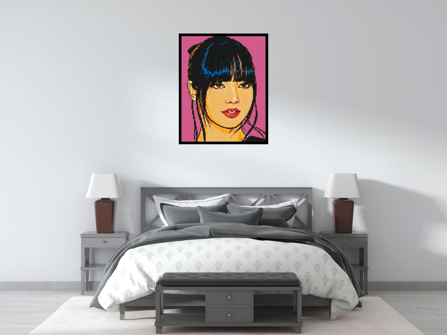 Lisa of BLACKPINK Comic Pop Art - Brick Art Mosaic Kit 4x5 large