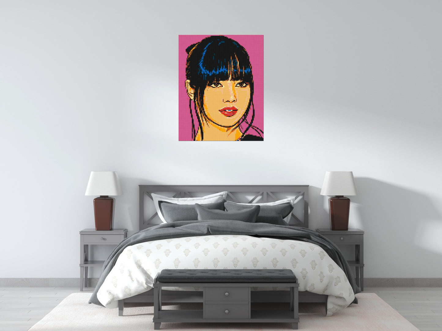 Lisa of BLACKPINK Comic Pop Art - Brick Art Mosaic Kit 4x5 large