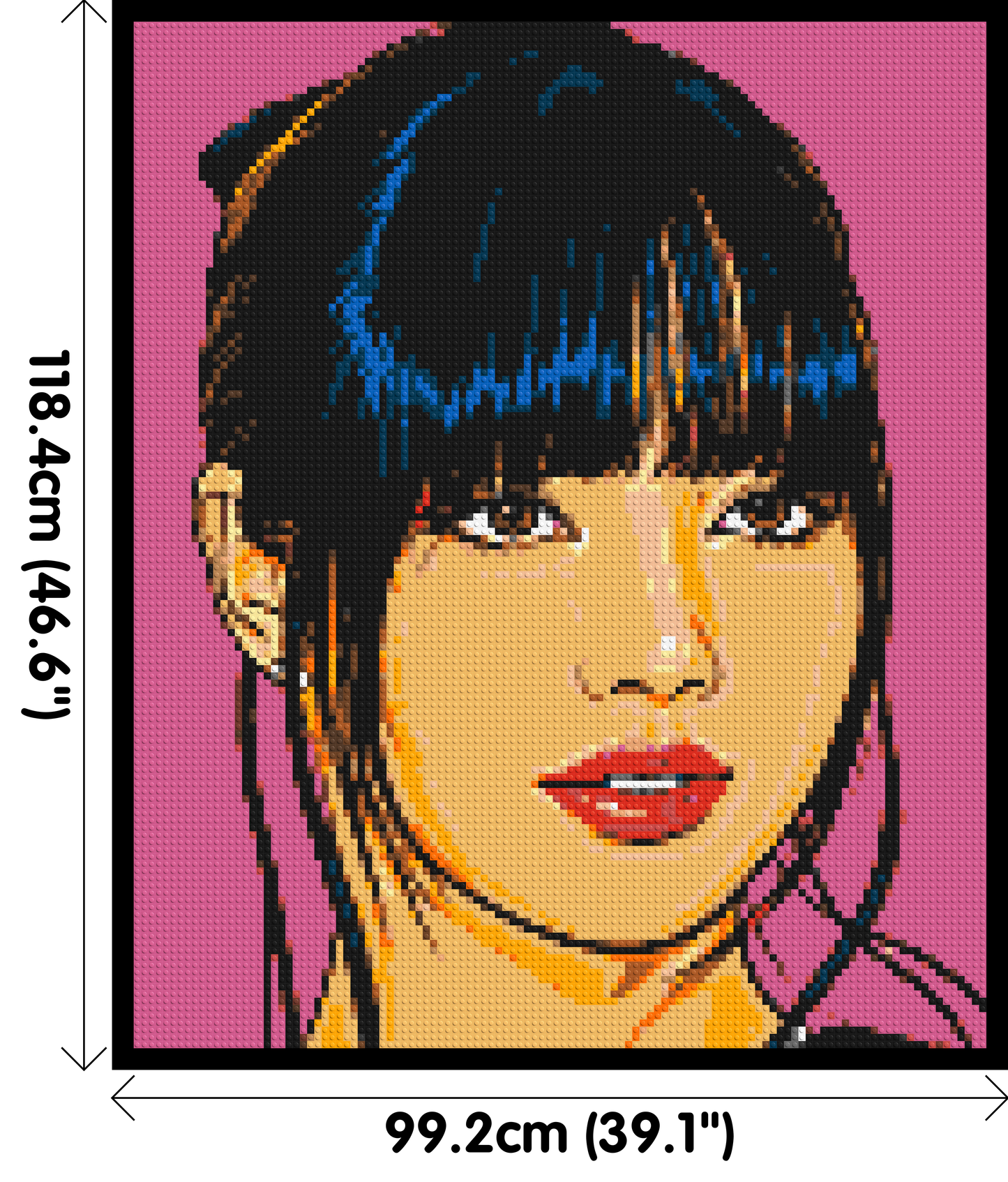 Lisa of BLACKPINK Comic Pop Art - Brick Art Mosaic Kit 5x6 large