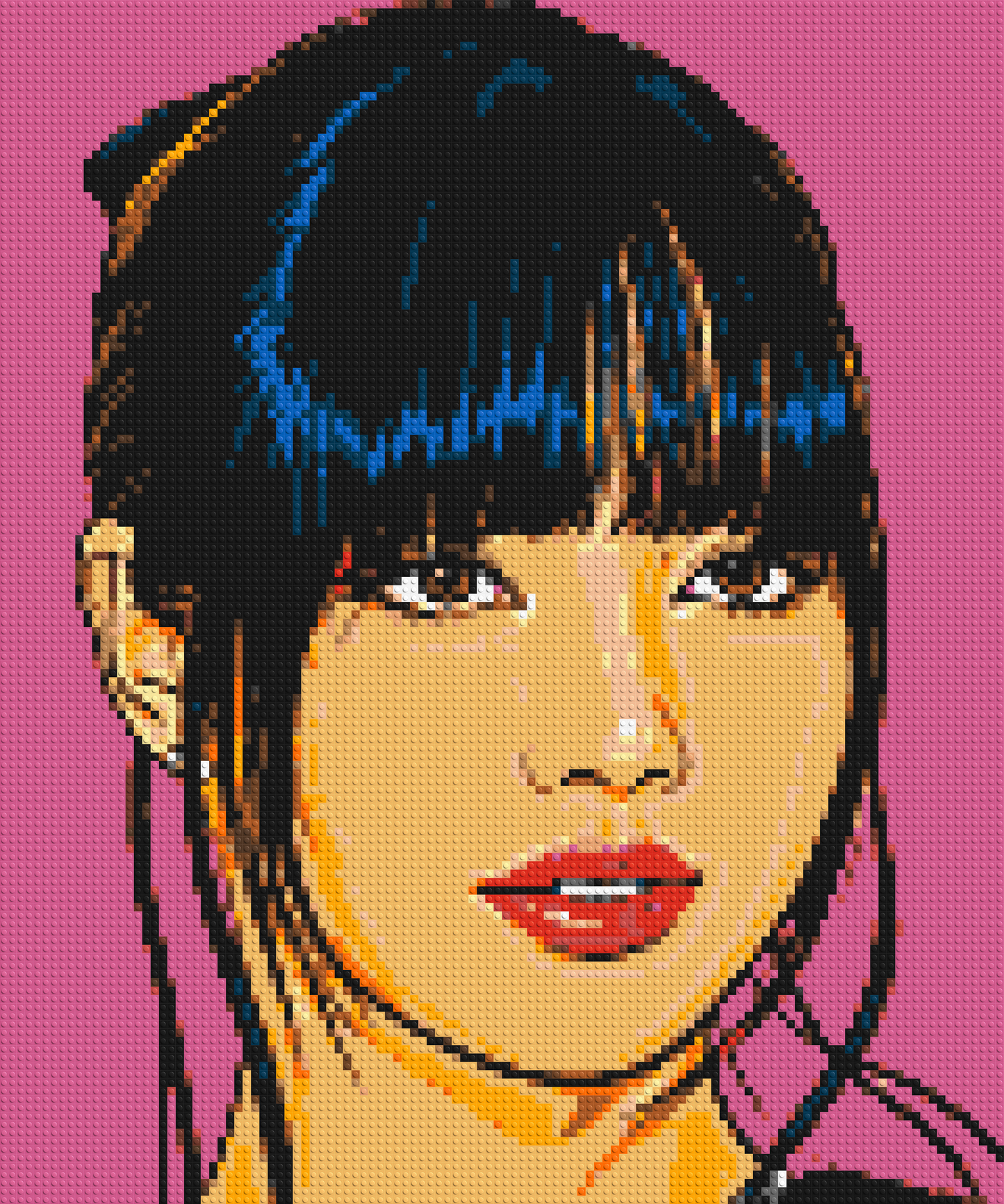 Lisa of BLACKPINK Comic Pop Art - Brick Art Mosaic Kit 5x6 large