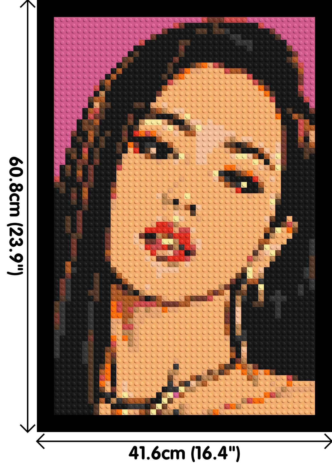 Jisoo of BLACKPINK Comic Pop Art - Brick Art Mosaic Kit 2x3 dimensions with frame