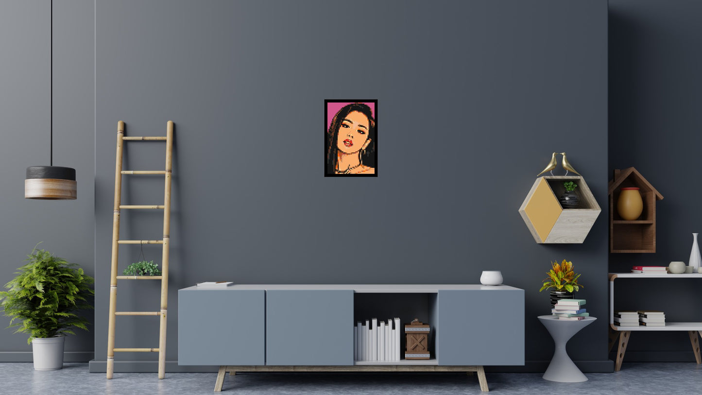 Jisoo of BLACKPINK Comic Pop Art - Brick Art Mosaic Kit 2x3 large
