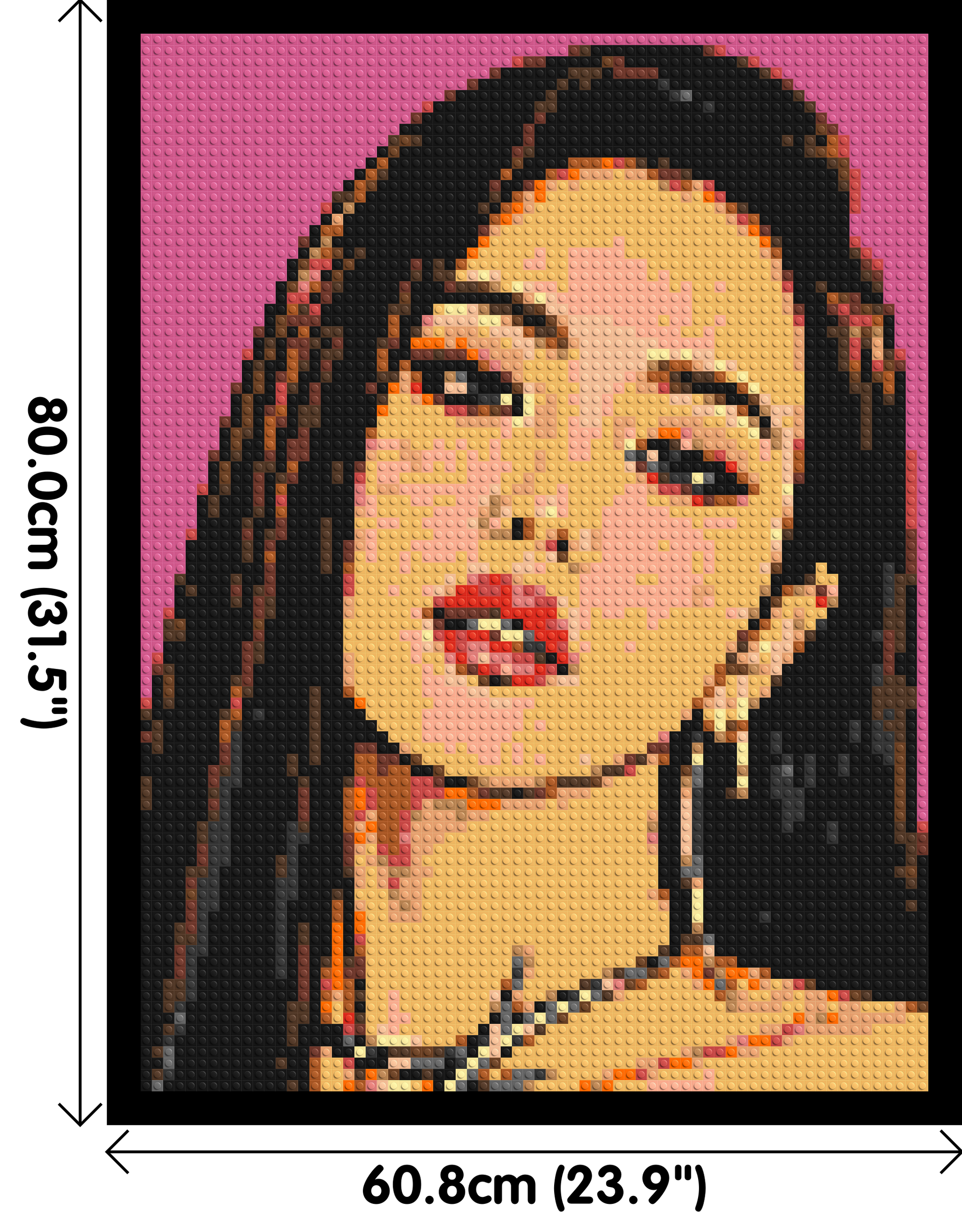 Jisoo of BLACKPINK Comic Pop Art - Brick Art Mosaic Kit 3x4 dimensions with frame