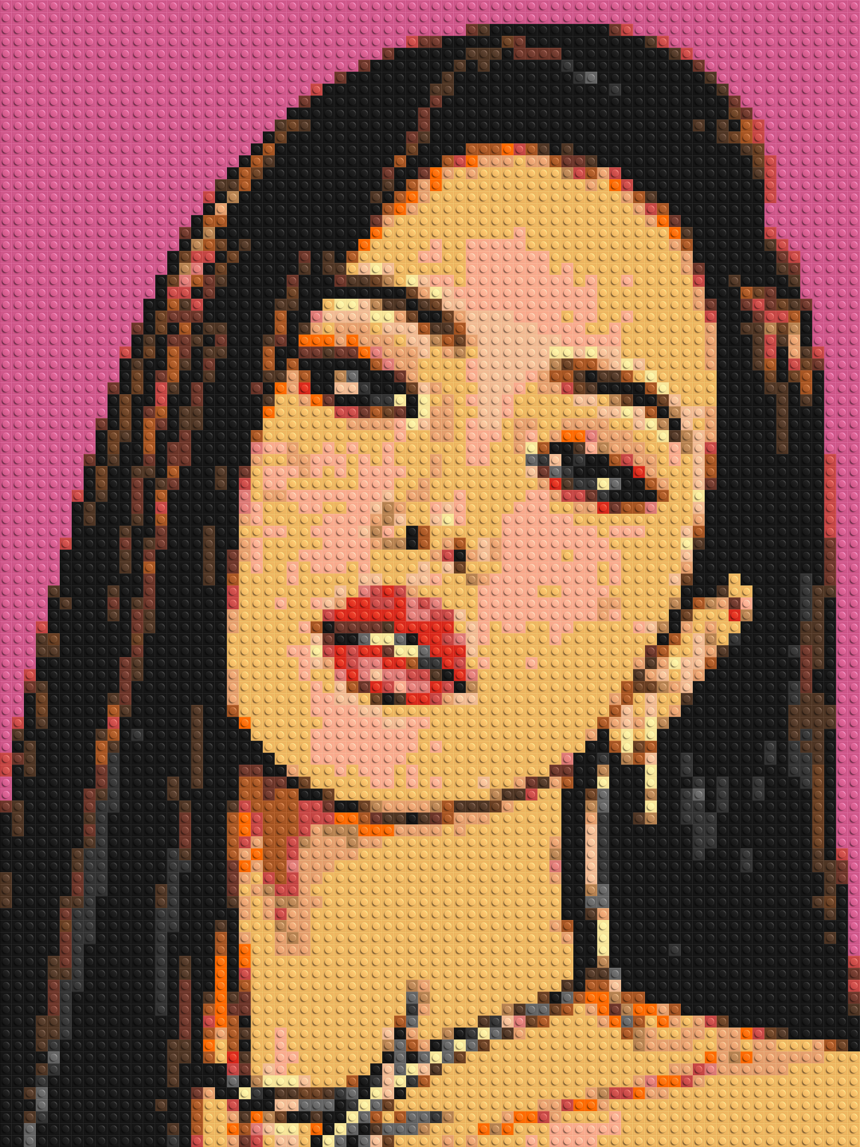 Jisoo of BLACKPINK Comic Pop Art - Brick Art Mosaic Kit 3x4 large