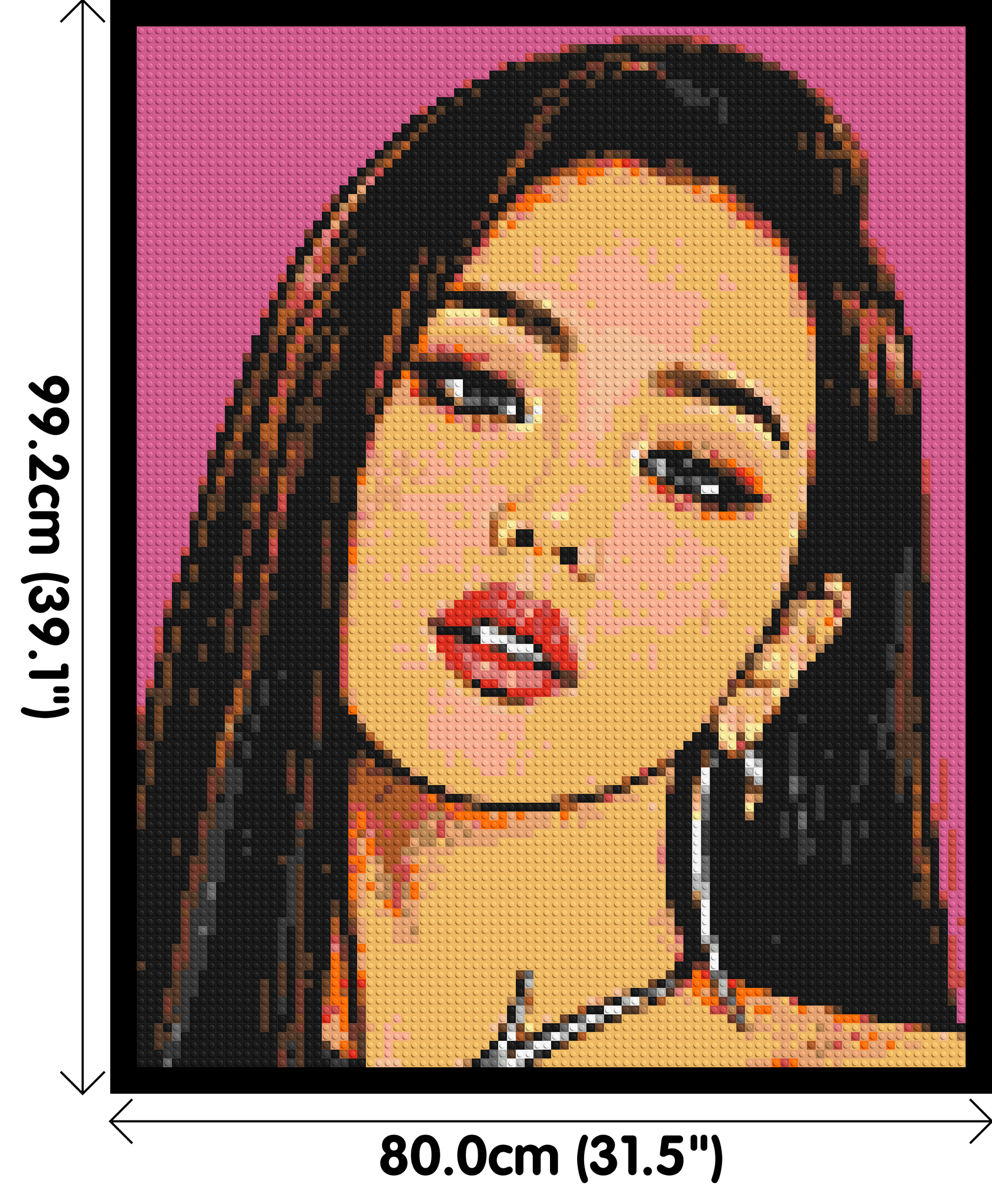 Jisoo of BLACKPINK Comic Pop Art - Brick Art Mosaic Kit 4x5 dimensions with frame