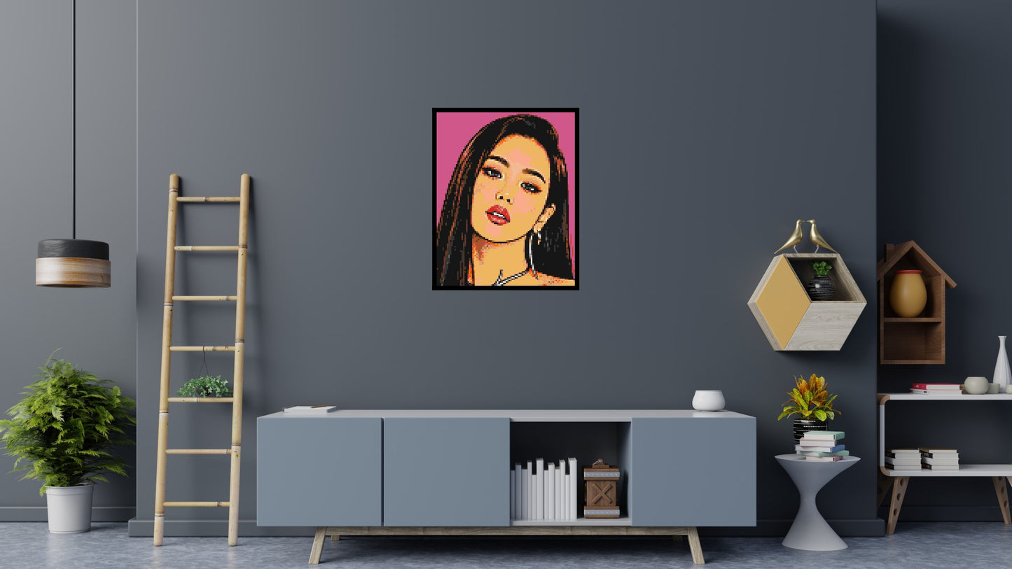 Jisoo of BLACKPINK Comic Pop Art - Brick Art Mosaic Kit 4x5 large
