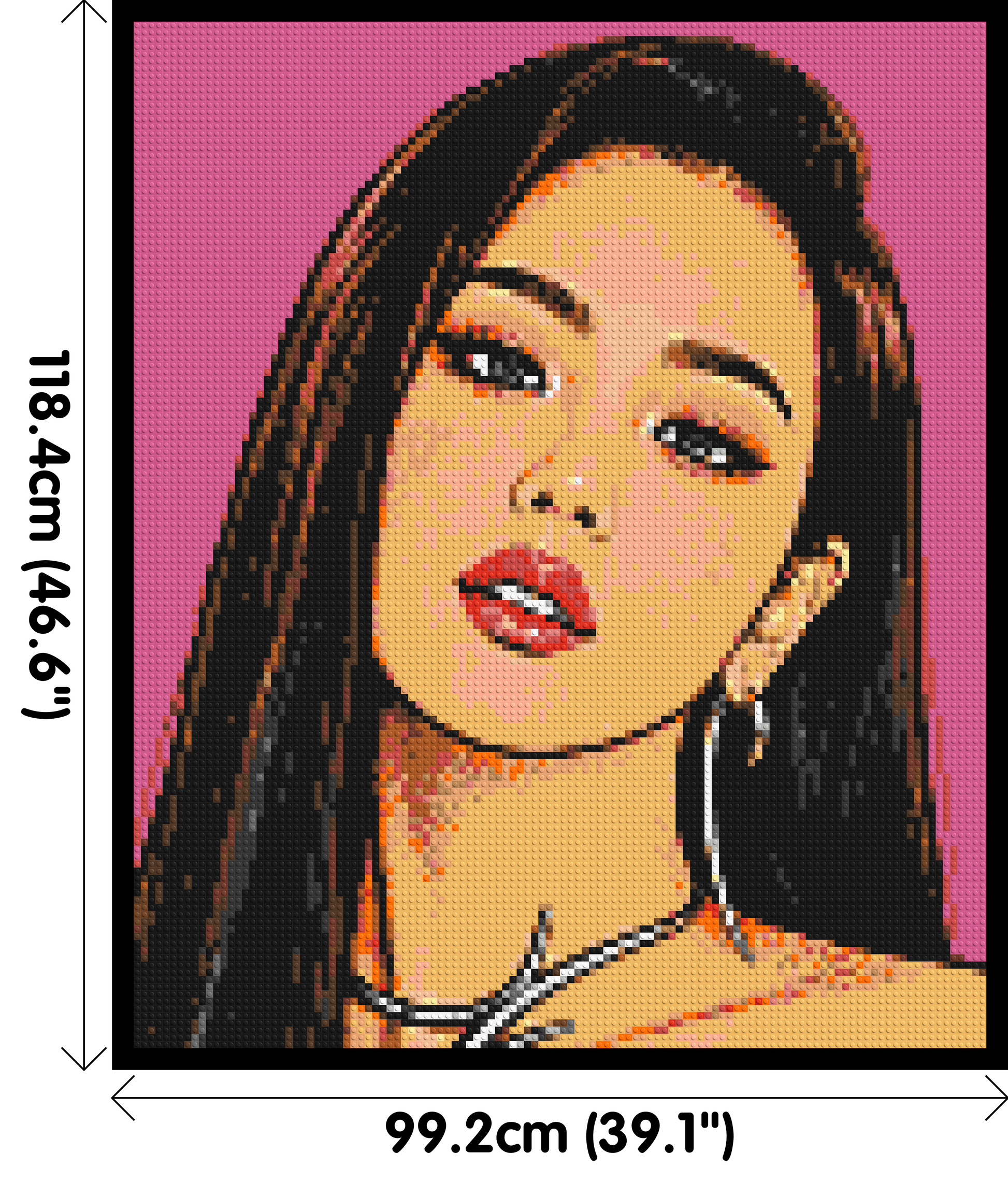 Jisoo of BLACKPINK Comic Pop Art - Brick Art Mosaic Kit 5x6 dimensions with frame