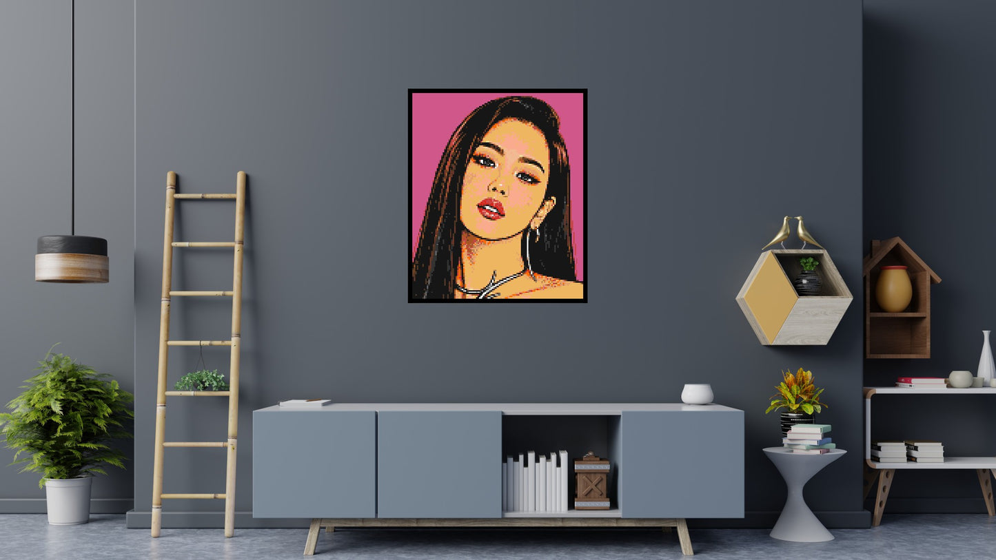 Jisoo of BLACKPINK Comic Pop Art - Brick Art Mosaic Kit 5x6 large