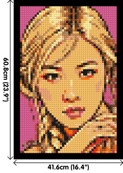 Rosé of BLACKPINK Comic Pop Art - Brick Art Mosaic Kit 2x3 large
