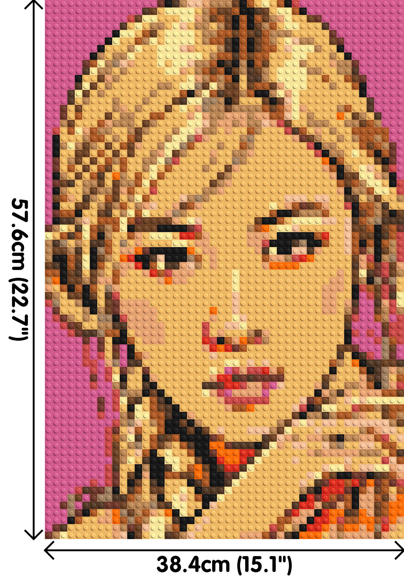 Rosé of BLACKPINK Comic Pop Art - Brick Art Mosaic Kit 2x3 dimensions