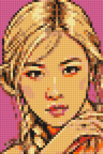 Rosé of BLACKPINK Comic Pop Art - Brick Art Mosaic Kit 2x3 large
