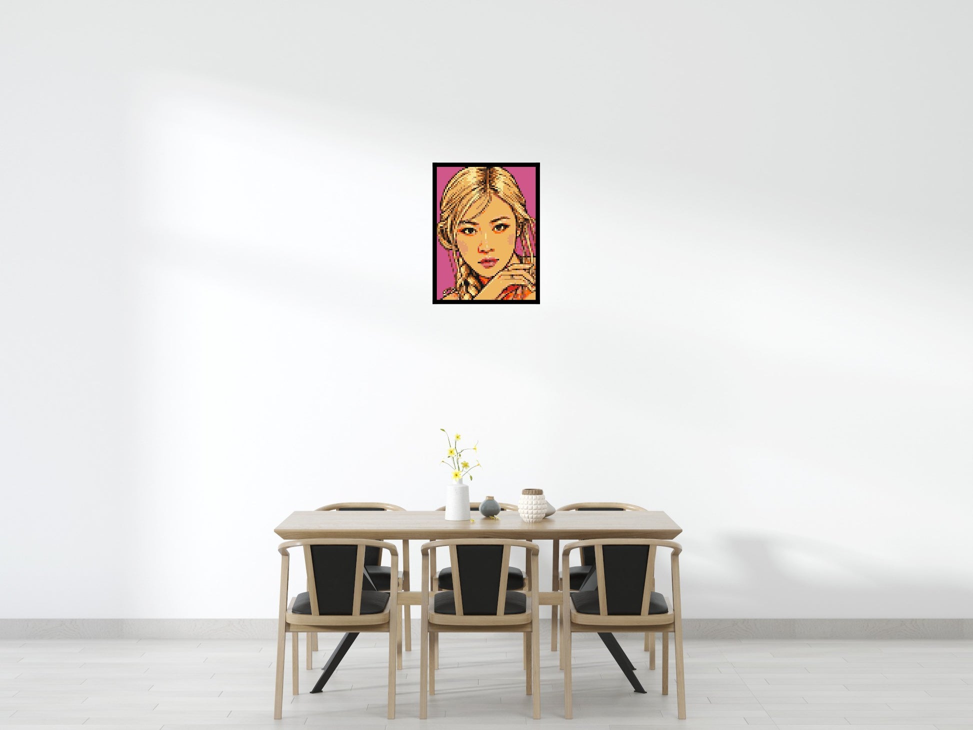Rosé of BLACKPINK Comic Pop Art - Brick Art Mosaic Kit 3x4 scene with frame