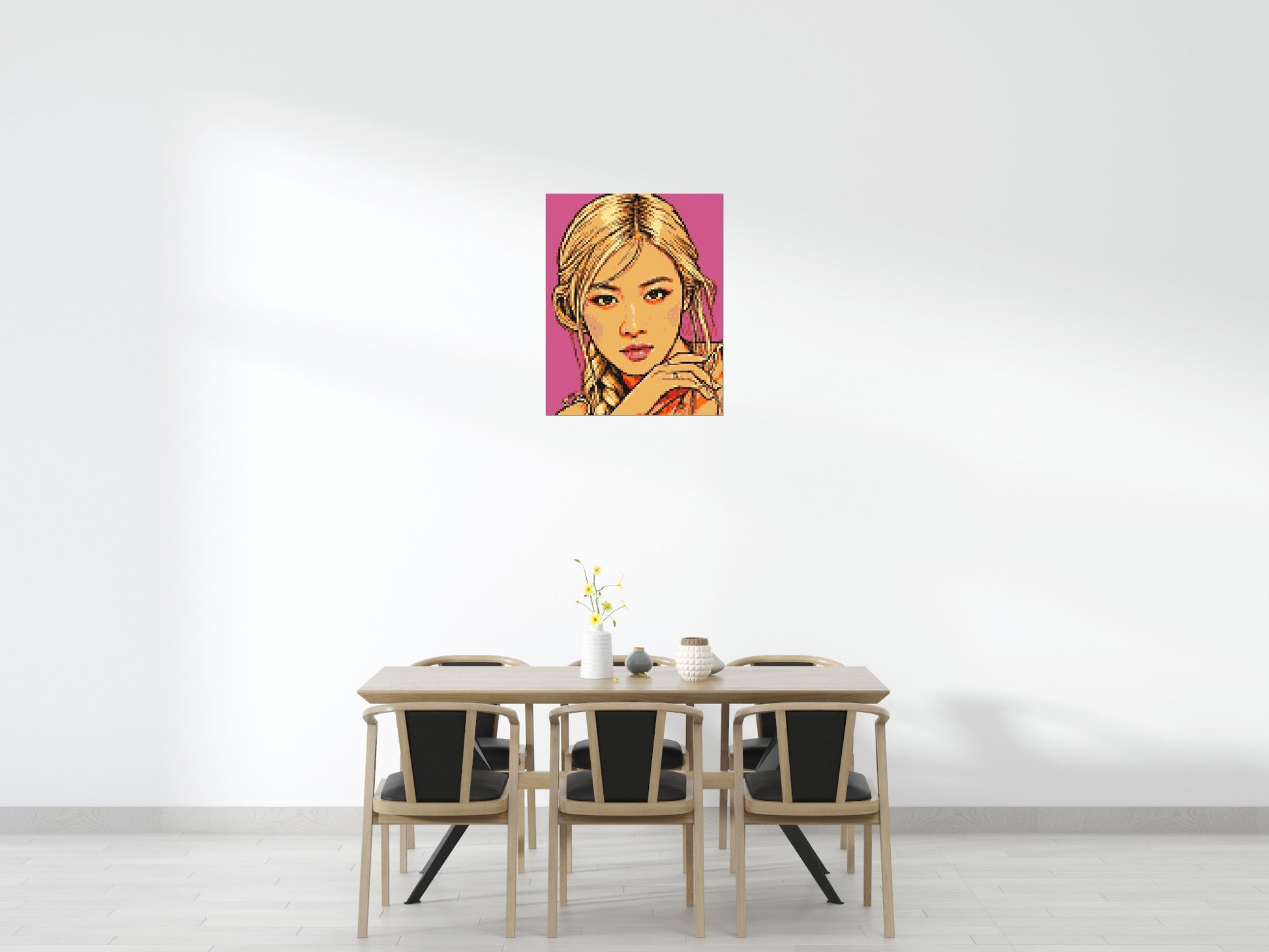 Rosé of BLACKPINK Comic Pop Art - Brick Art Mosaic Kit 4x5 scene