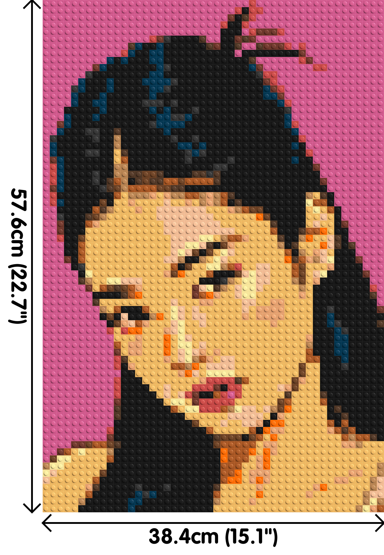 Jennie of BLACKPINK Comic Pop Art - Brick Art Mosaic Kit 2x3 large