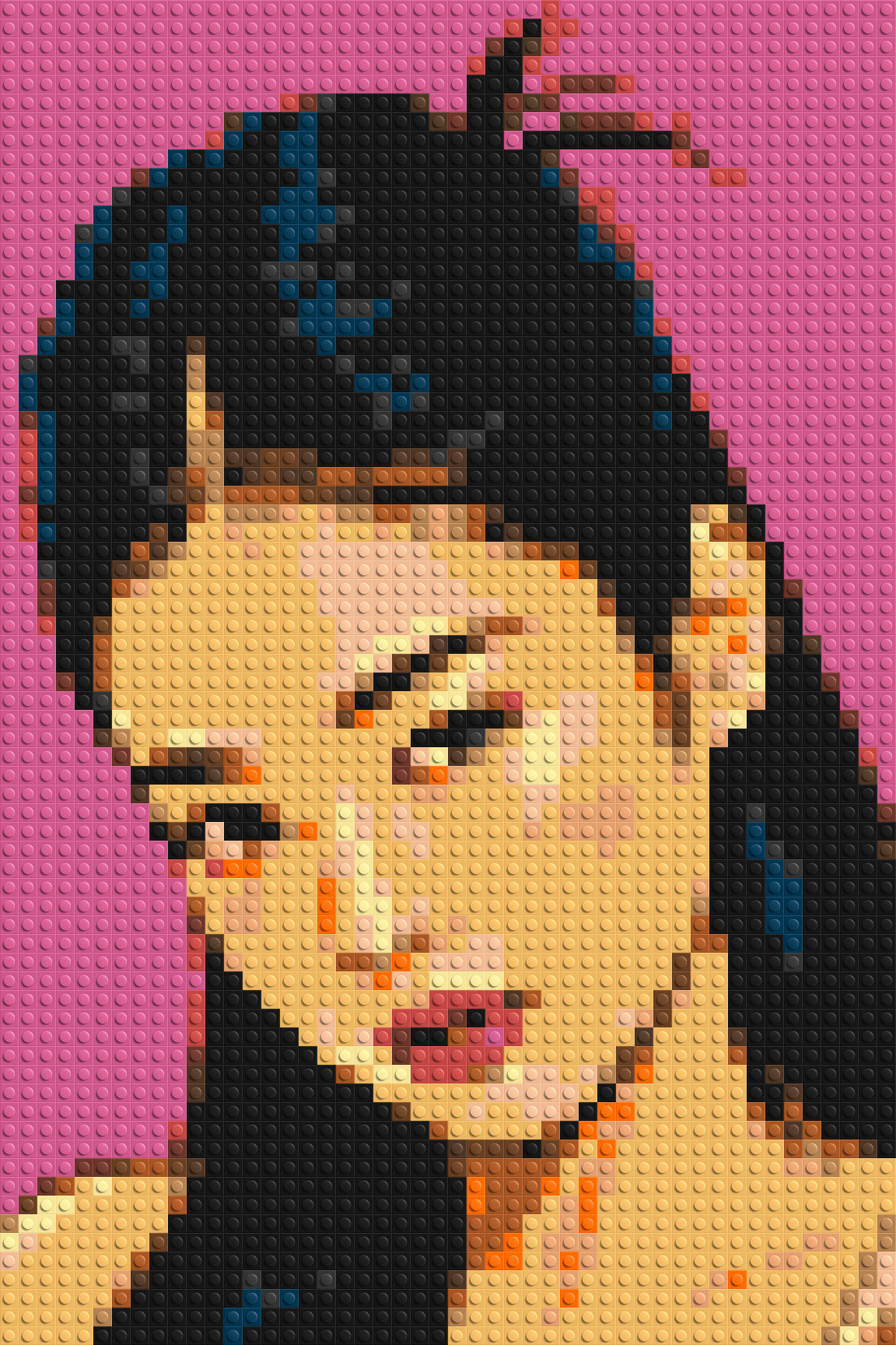Jennie of BLACKPINK Comic Pop Art - Brick Art Mosaic Kit 2x3 large
