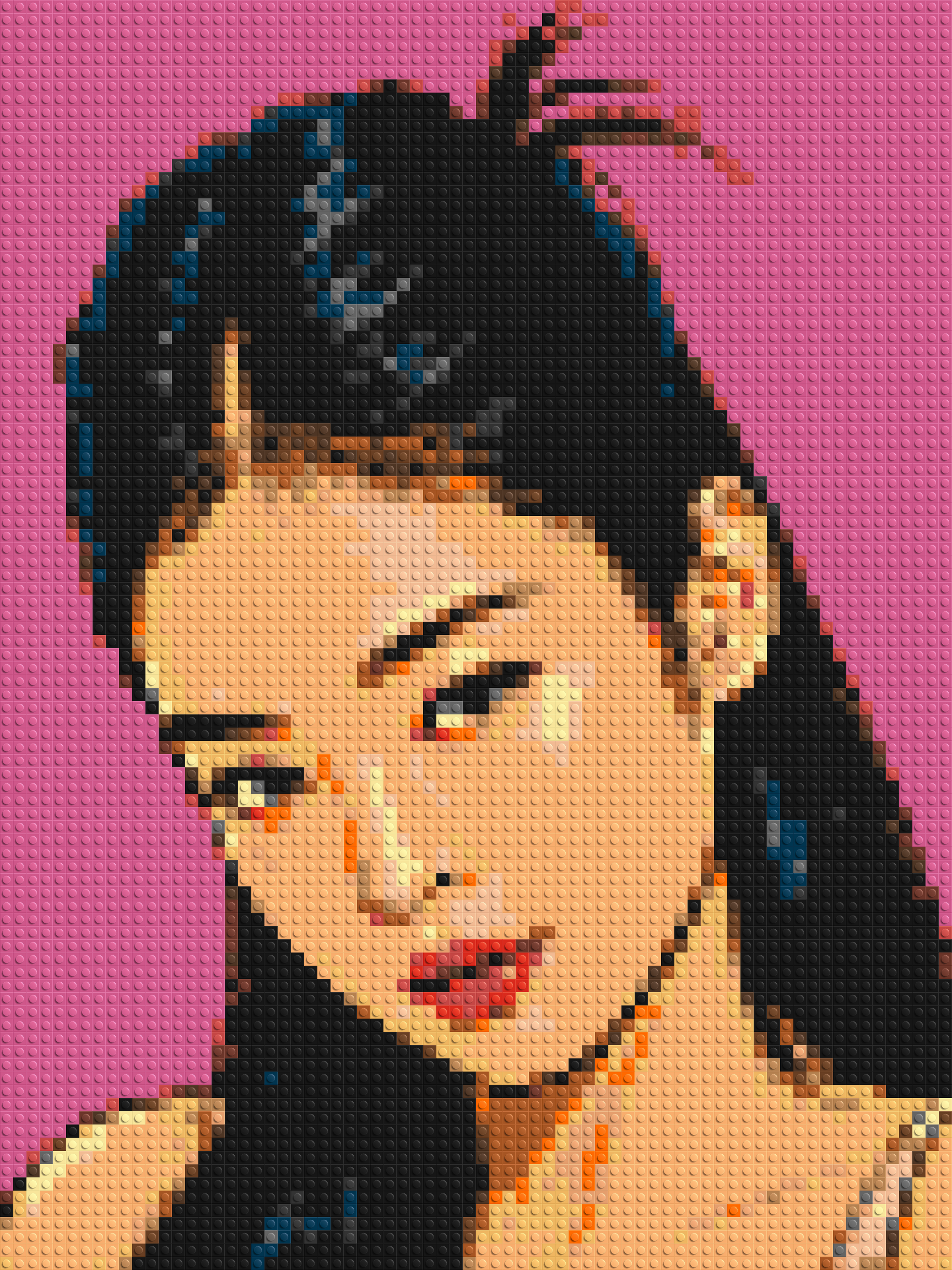 Jennie of BLACKPINK Comic Pop Art - Brick Art Mosaic Kit 3x4 large