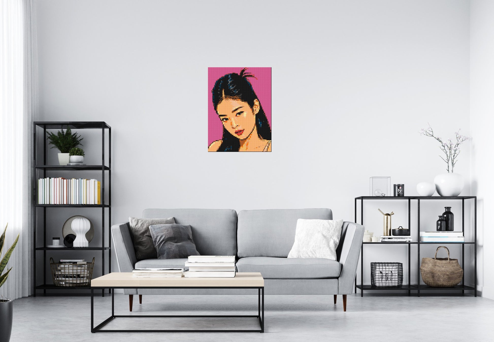 Jennie of BLACKPINK Comic Pop Art - Brick Art Mosaic Kit 3x4 scene