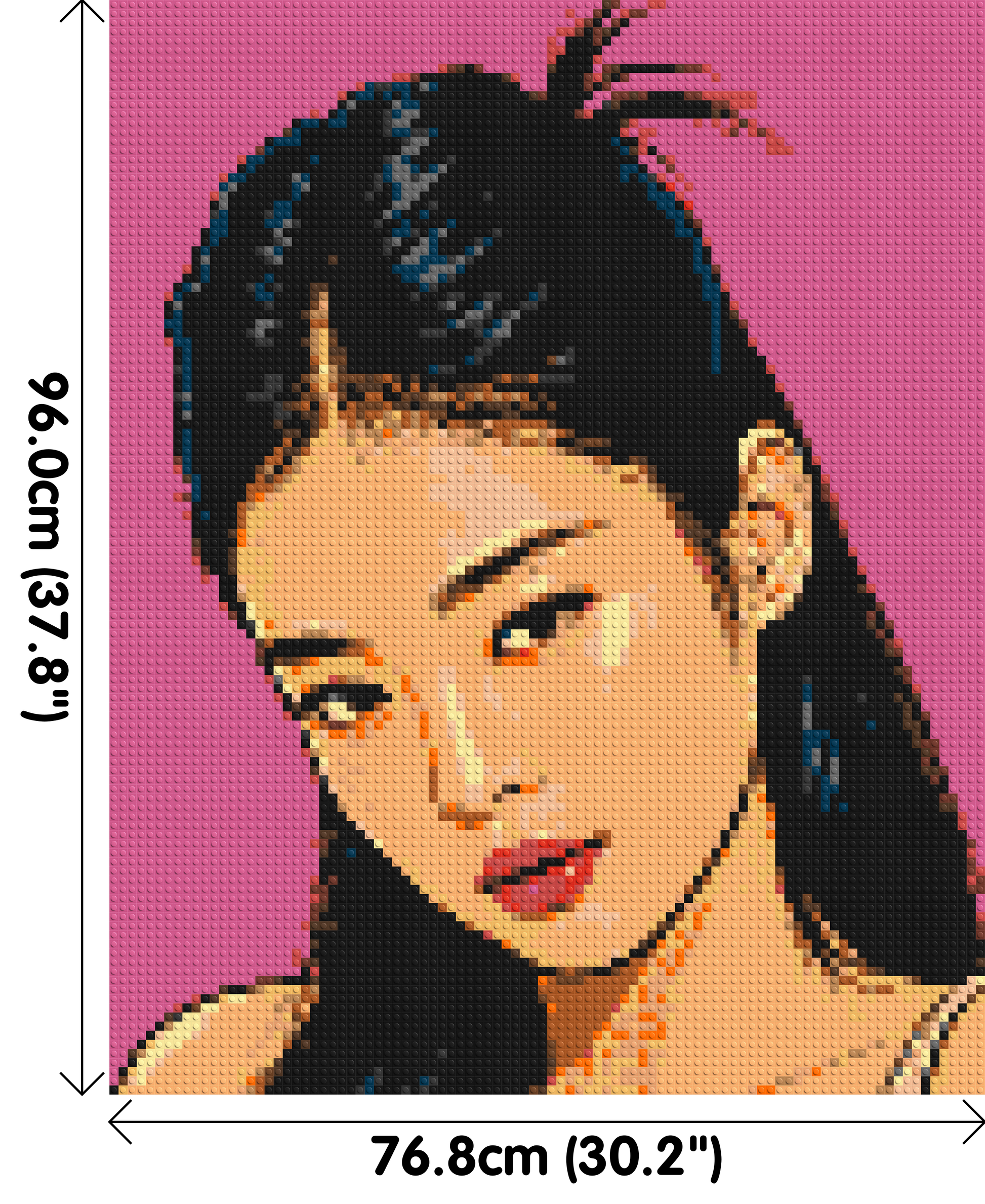 Jennie of BLACKPINK Comic Pop Art - Brick Art Mosaic Kit 4x5 dimensions