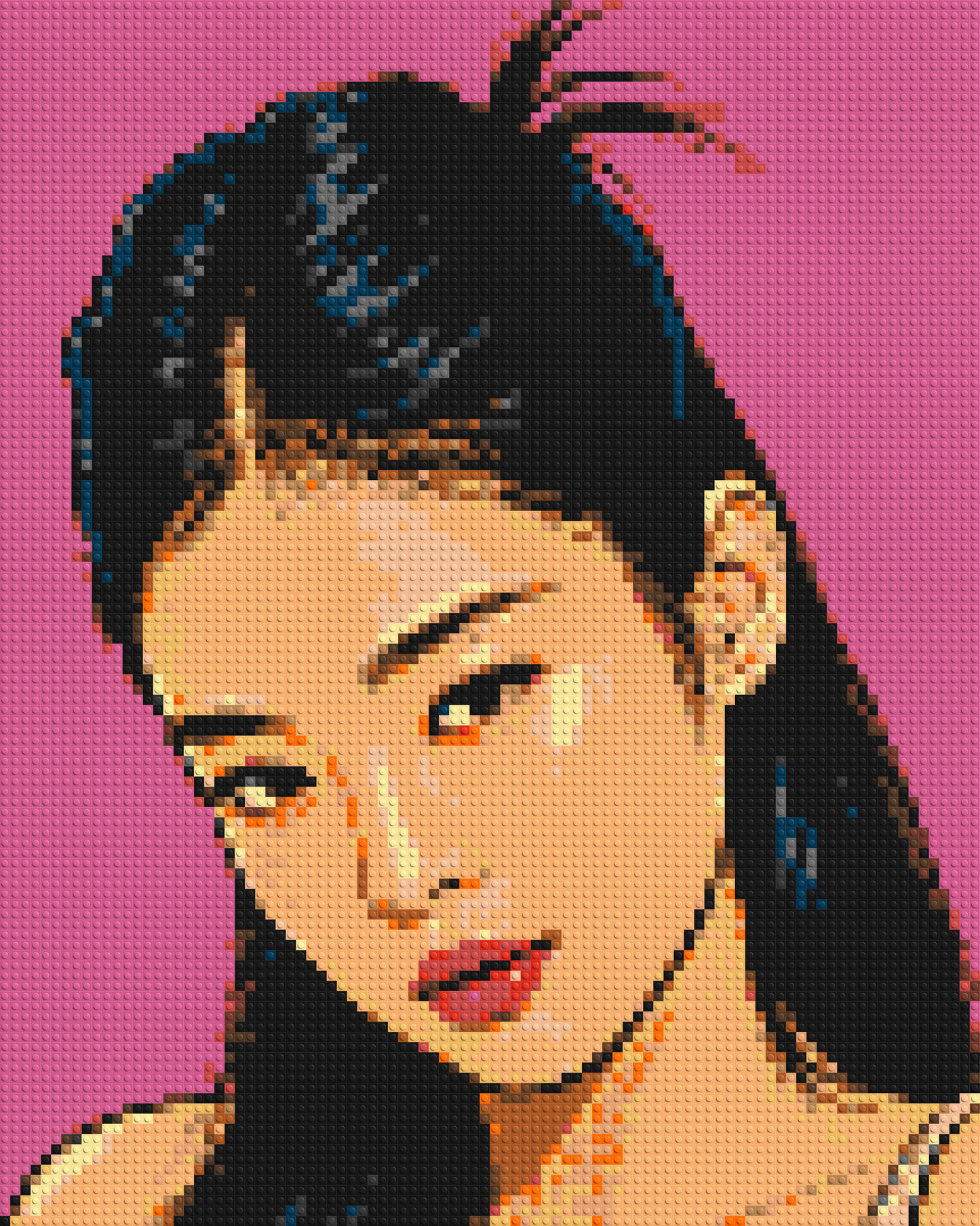 Jennie of BLACKPINK Comic Pop Art - Brick Art Mosaic Kit 4x5 large
