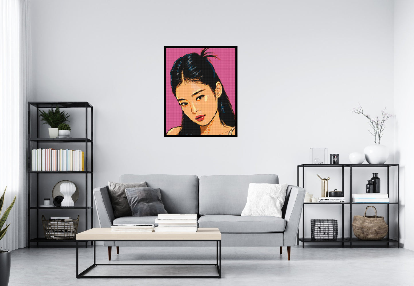 Jennie of BLACKPINK Comic Pop Art - Brick Art Mosaic Kit 4x5 large